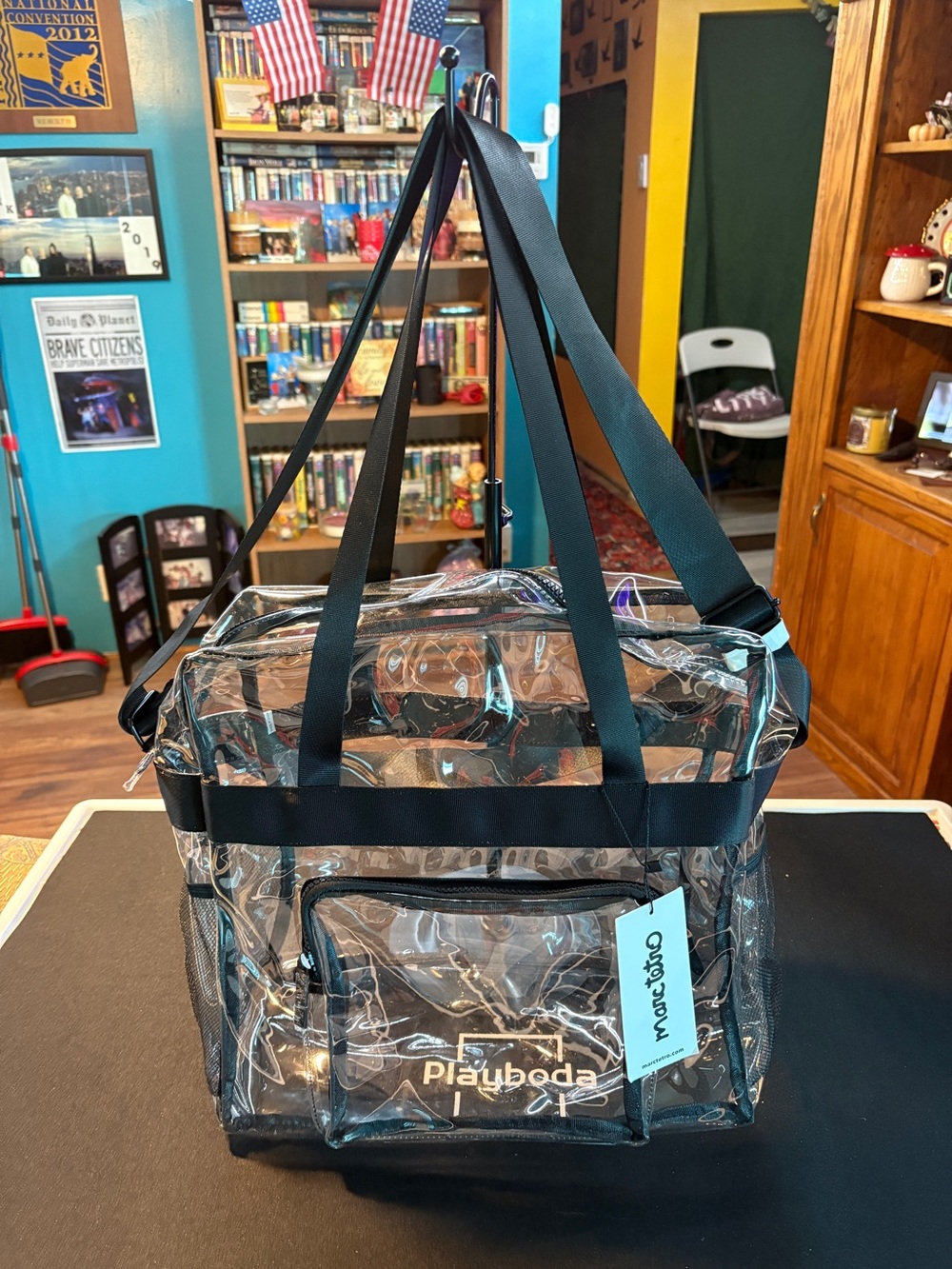 Mark Tetro Clear Tote Bag with Black Trim